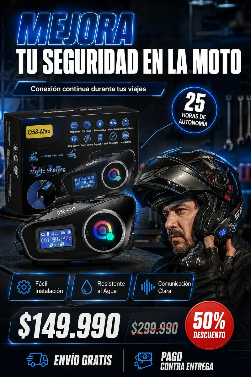 Intercomunicador Bluetooth para Moto