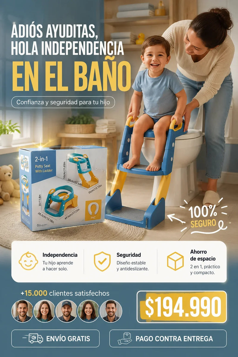 Escalón Mágico 2 en 1 para Baño Infantil
